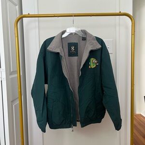 Gear For Sports Green Bomber Jacket with Gray Lining